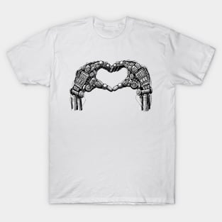 Robot Hands make Heart Shape T-Shirt